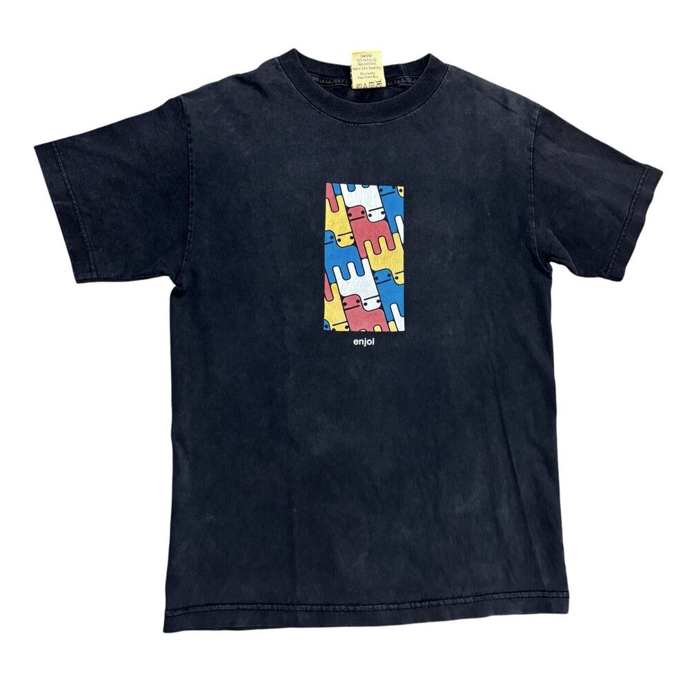 Rare Vintage 90s Enjoi Skateboards Puzzle Graphic T Shirt Men's Small Y2K Skater